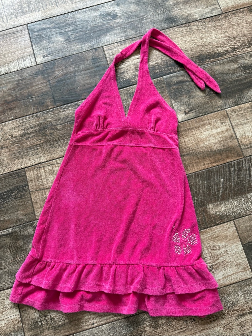 Halter Terry Cloth Dress